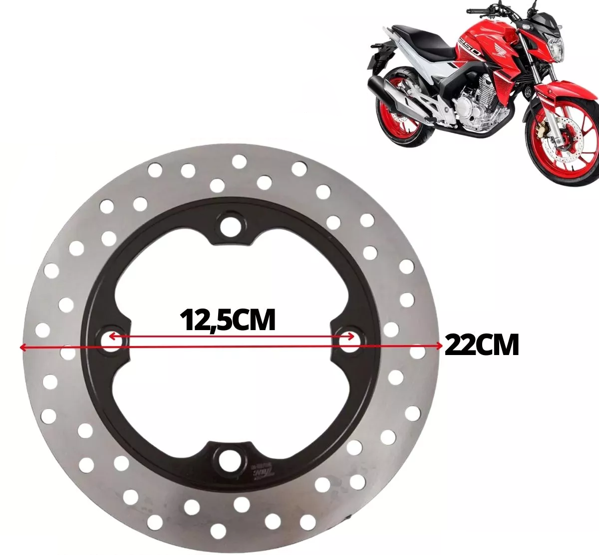 Disco Freio Traseiro Cb250f Twister 2016/
